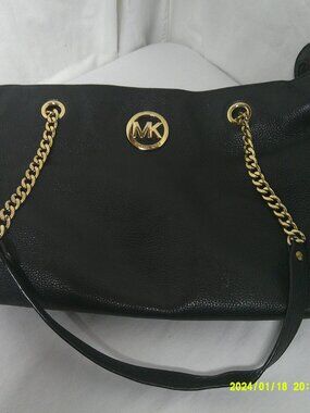 Michael Kors Large Leather Handbag Black